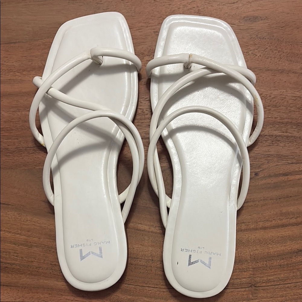 Marc Fisher White Strappy Sandals NWT